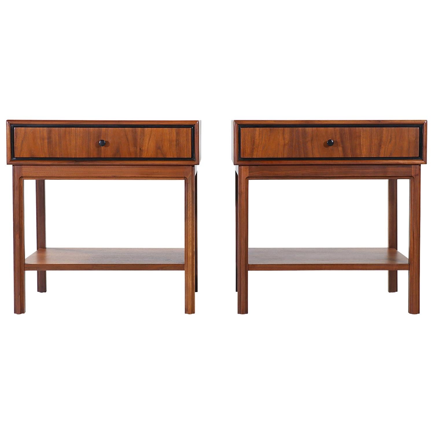 Two-tier Nightstands Designed by Jack Cartwright for Founders circa 1963