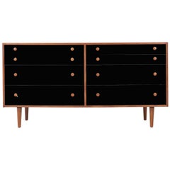 Milo Baughman Two-Tone Lacquered and Walnut Dresser for Glenn of California