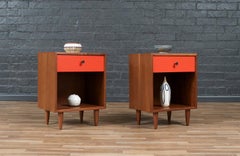 Milo Baughman Two-Tone Lacquered Night Stands for Glenn of CA