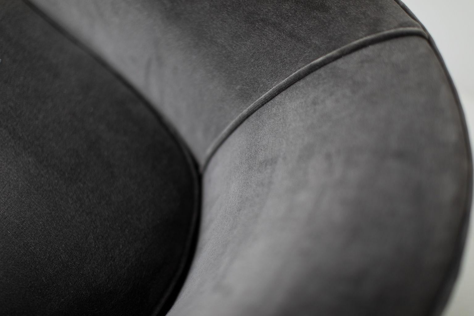 American Milo Baughman Velvet Swivel and Tilt Lounge Chairs for Thayer Coggin