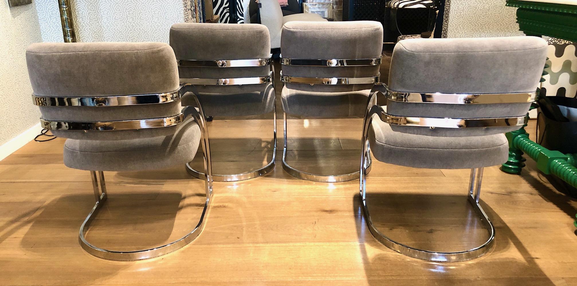 vintage chrome dining chairs