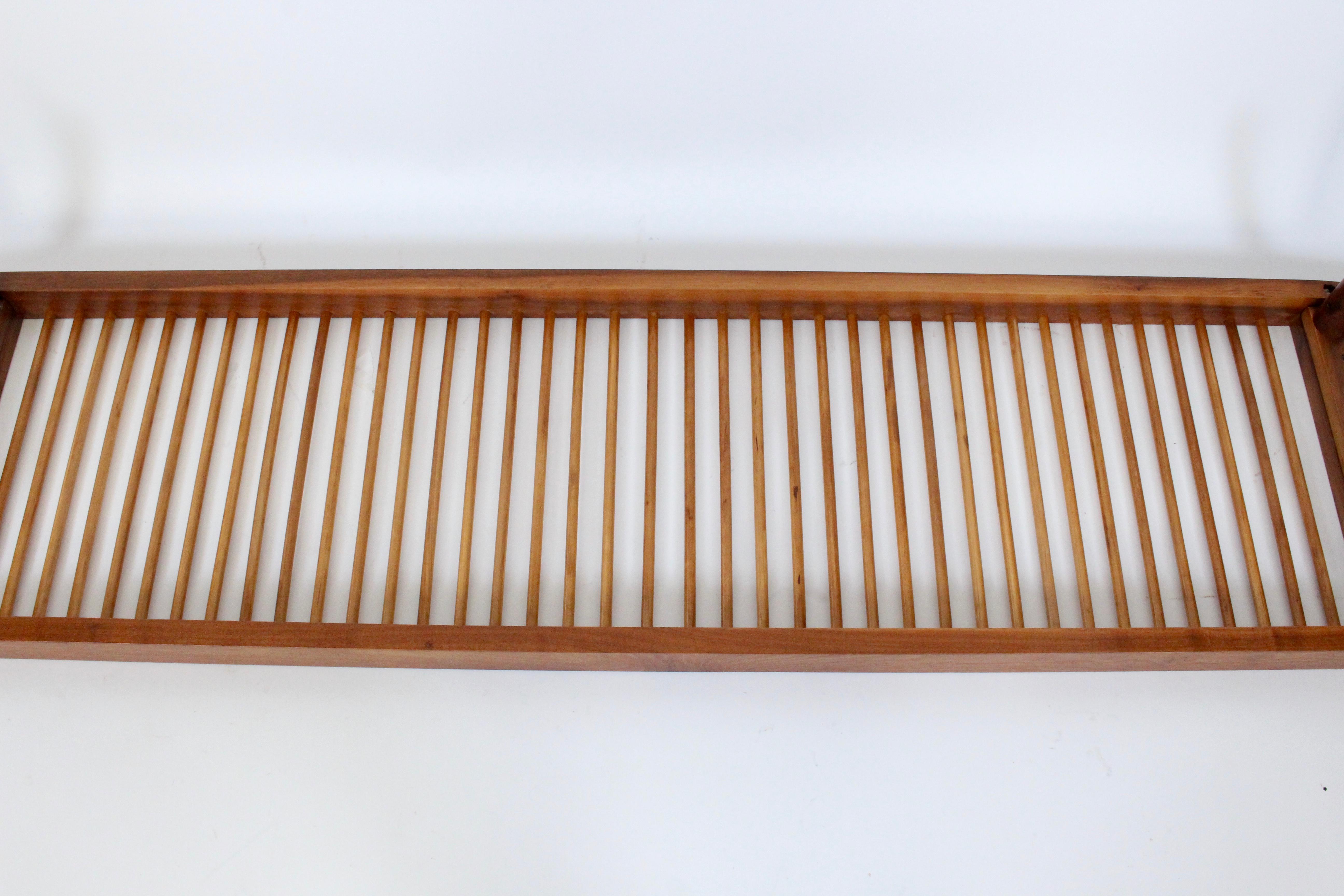 Mid-Century Modern Milo Baughman Walnut and Maple Long Dowel Bench, 1950s