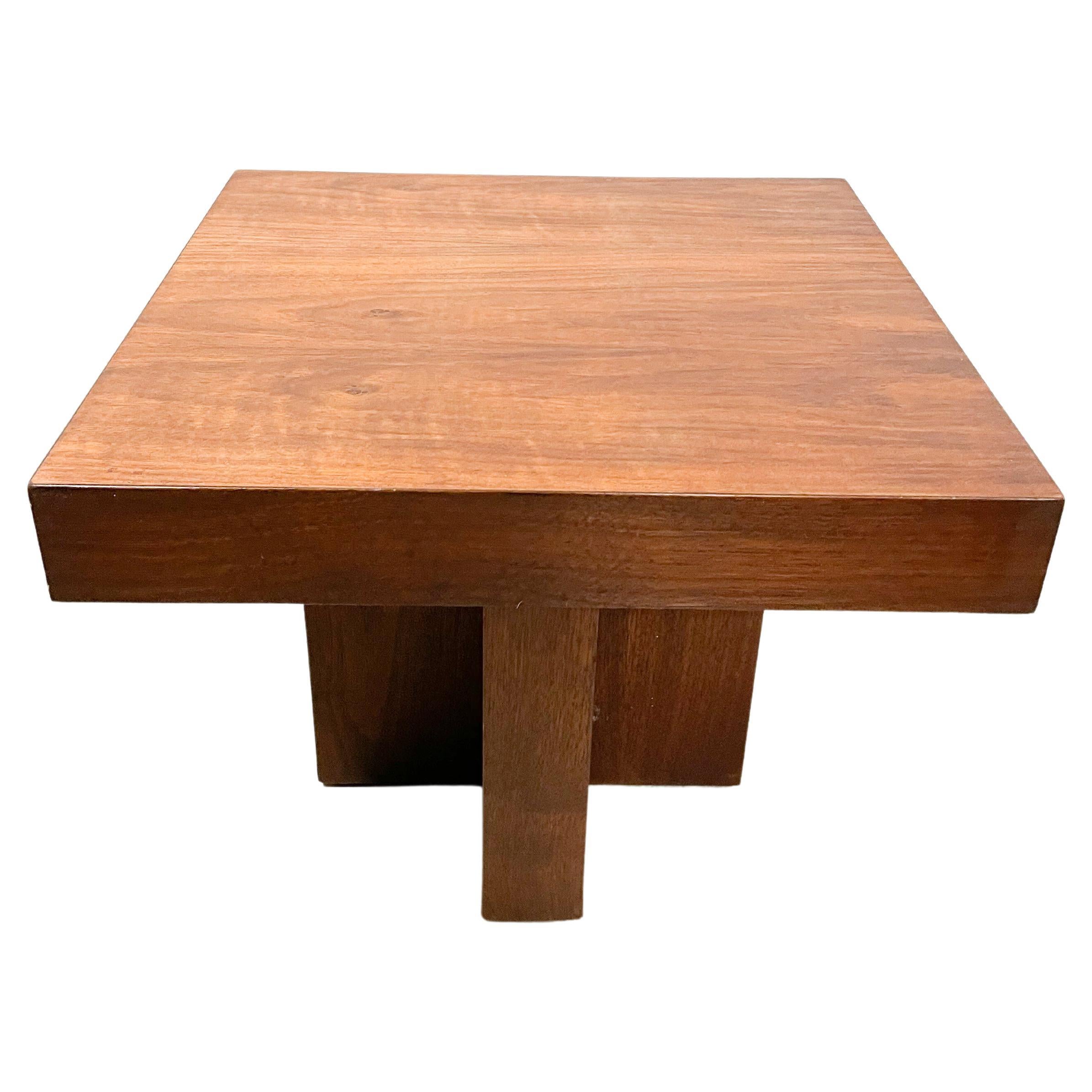 Craft Associates Walnut Cruciform Base Side Table