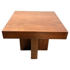 Craft Associates Walnut Cruciform Base Side Table