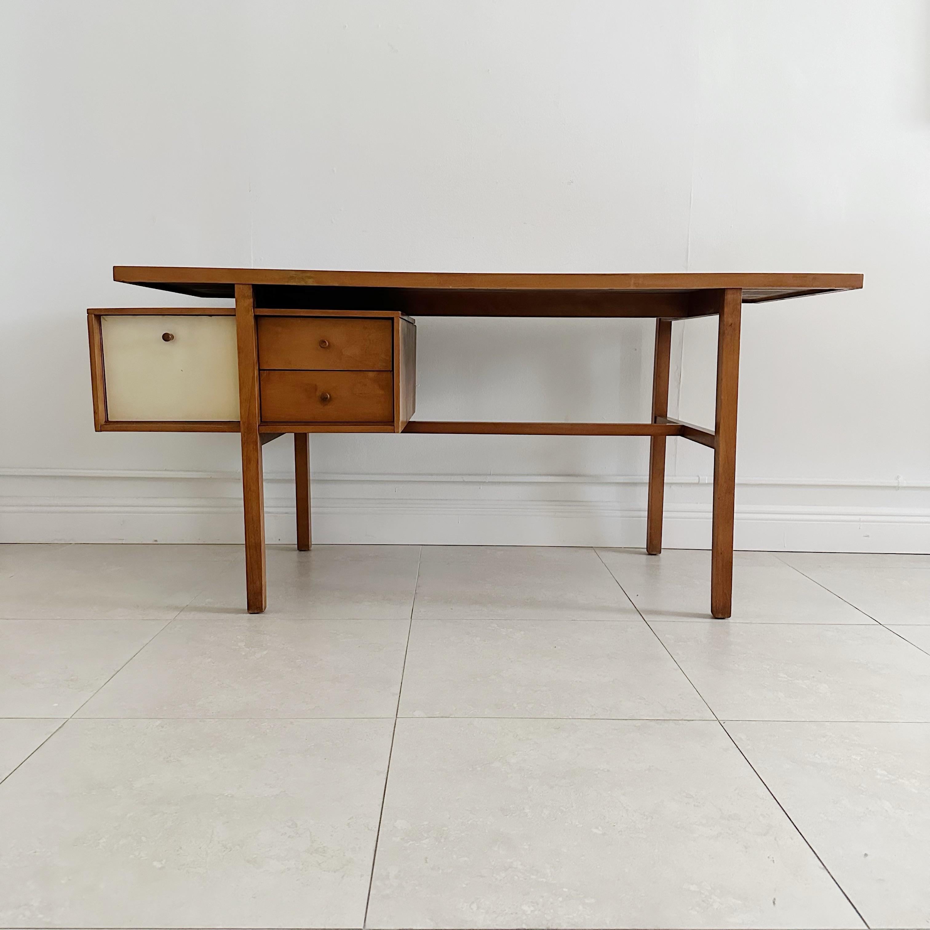 Mid-Century Modern Milo Baughman Walnut Desk, 1950s