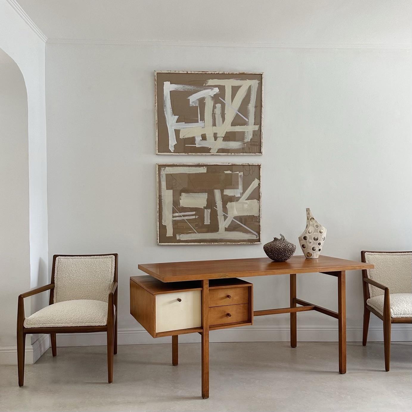 Milo Baughman Walnut Desk, 1950s 3