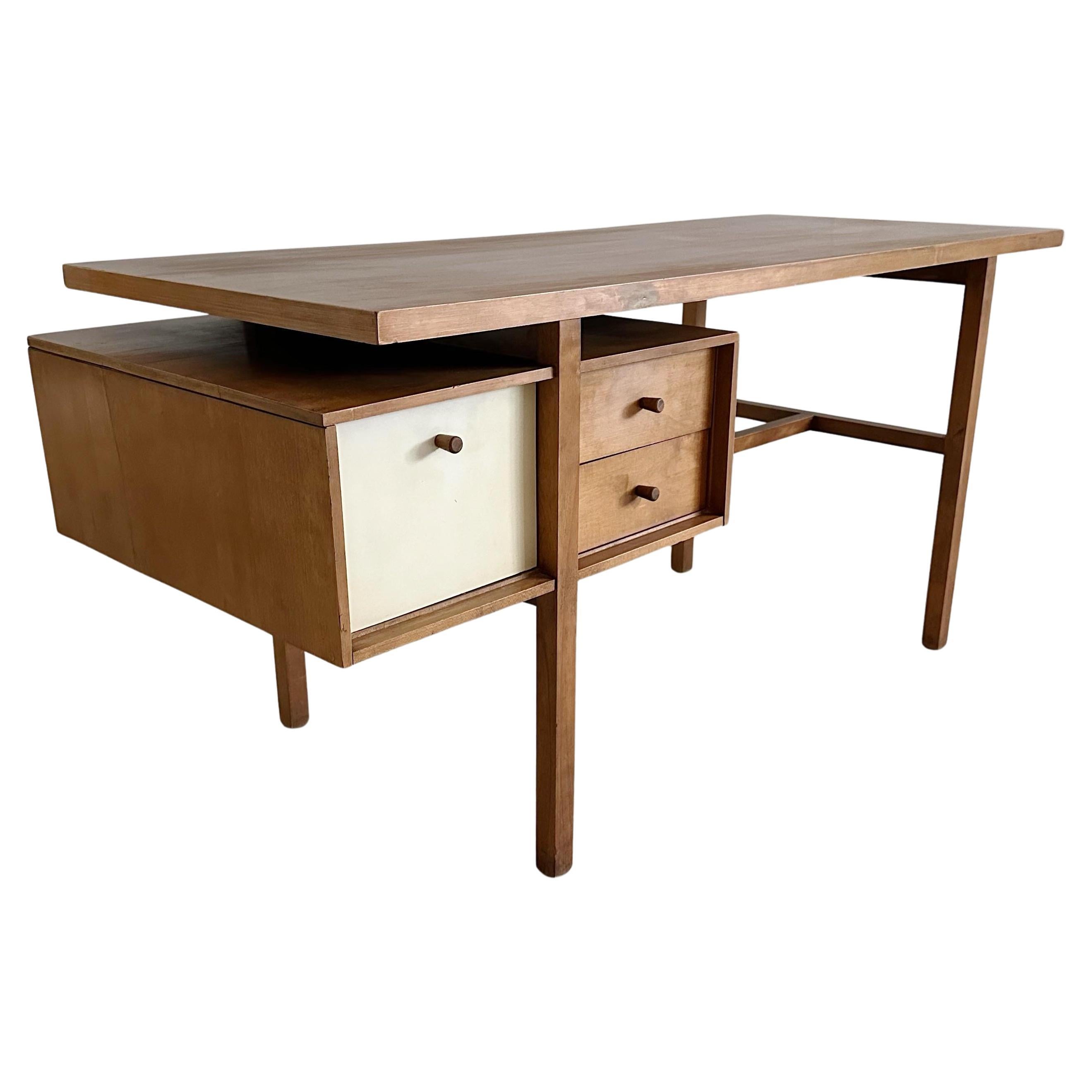 Milo Baughman Walnut Desk, 1950s