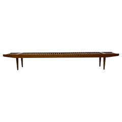 Milo Baughman Walnut Dowel Bench for Glenn of California, c1950s