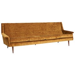 Milo Baughman Walnut Leg Sofa