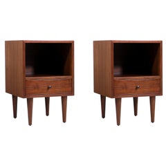 Milo Baughman Walnut Night Stands for Glenn of California