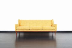 Vintage Sofa aus Nussbaumholz von Milo Baughman für James Inc.