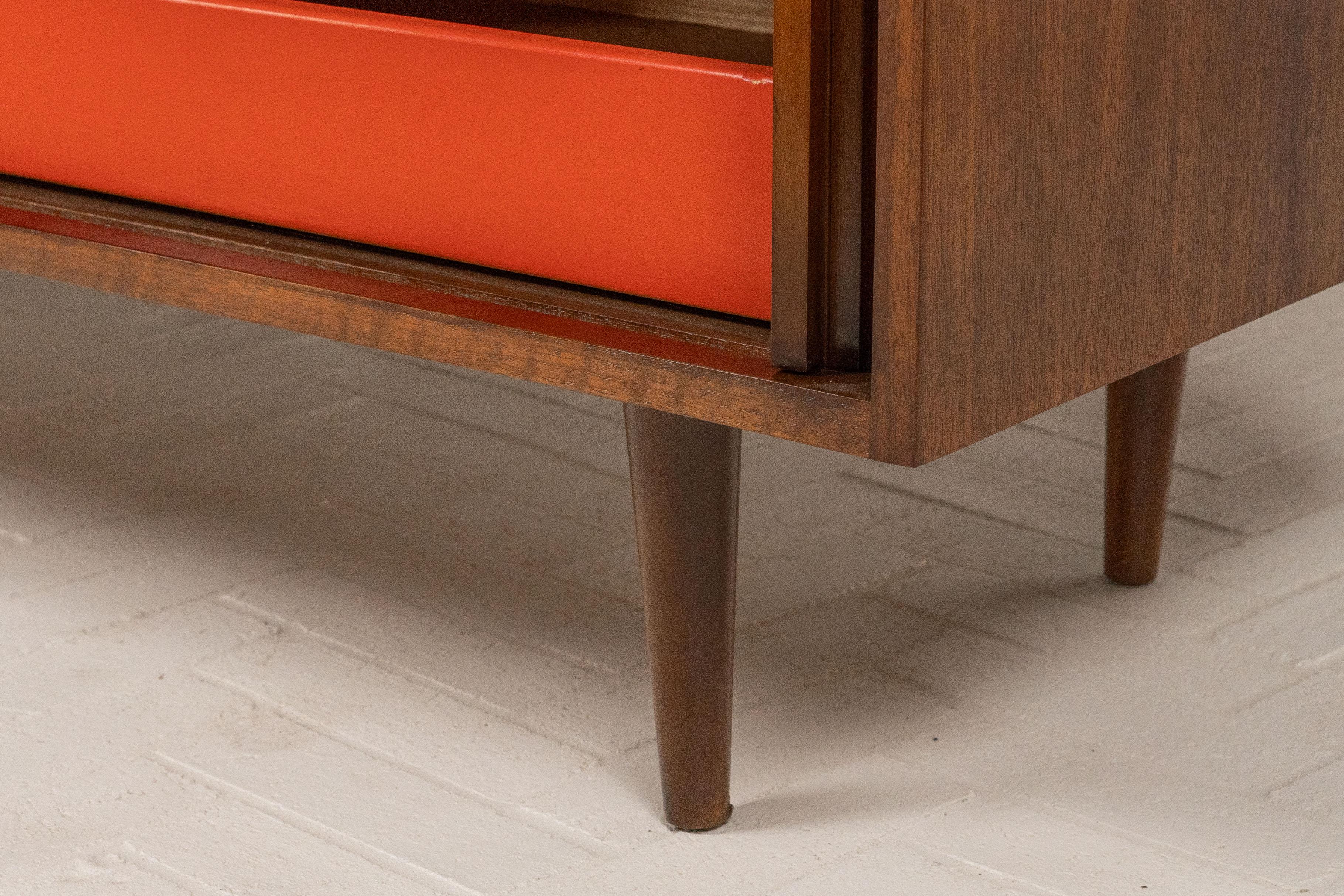 Milo Baughman Walnut Tambour Cabinet 5