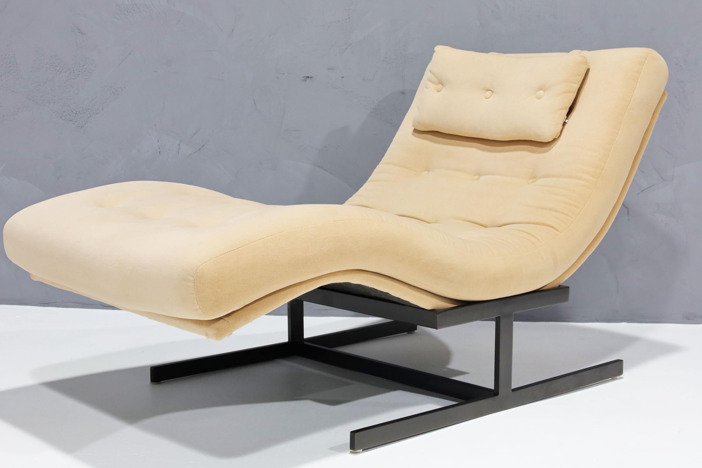 Milo Baughman-Stil Wave Chaise von Carsons (Moderne der Mitte des Jahrhunderts) im Angebot