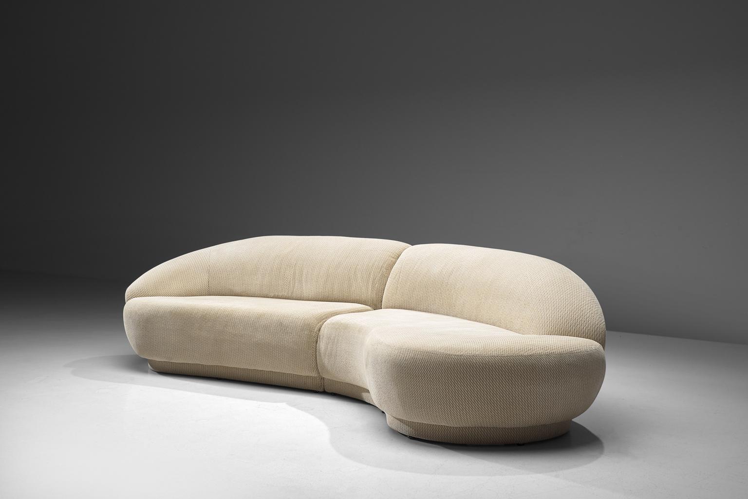 milo baughman serpentine sofa