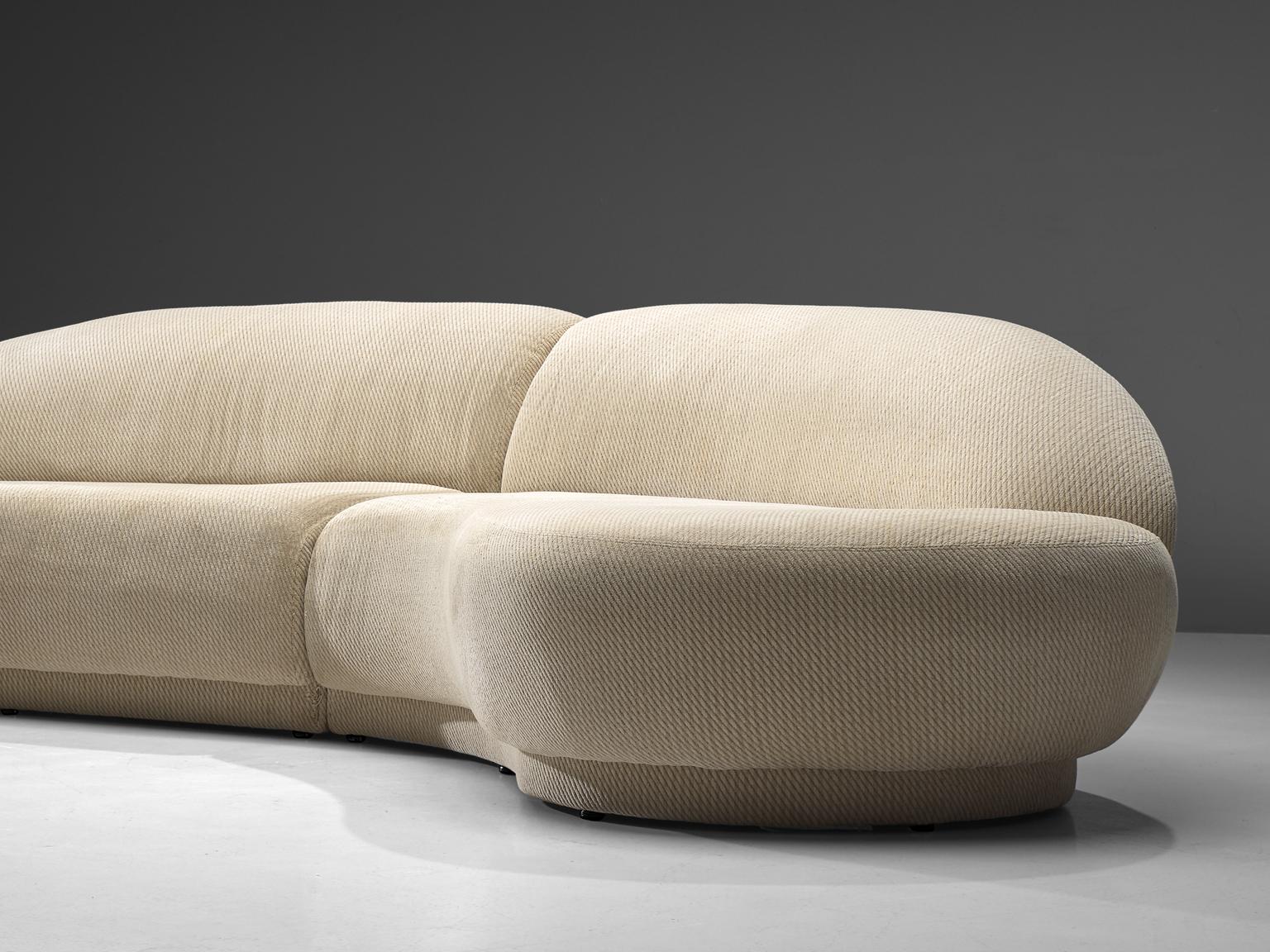milo baughman sofa curved
