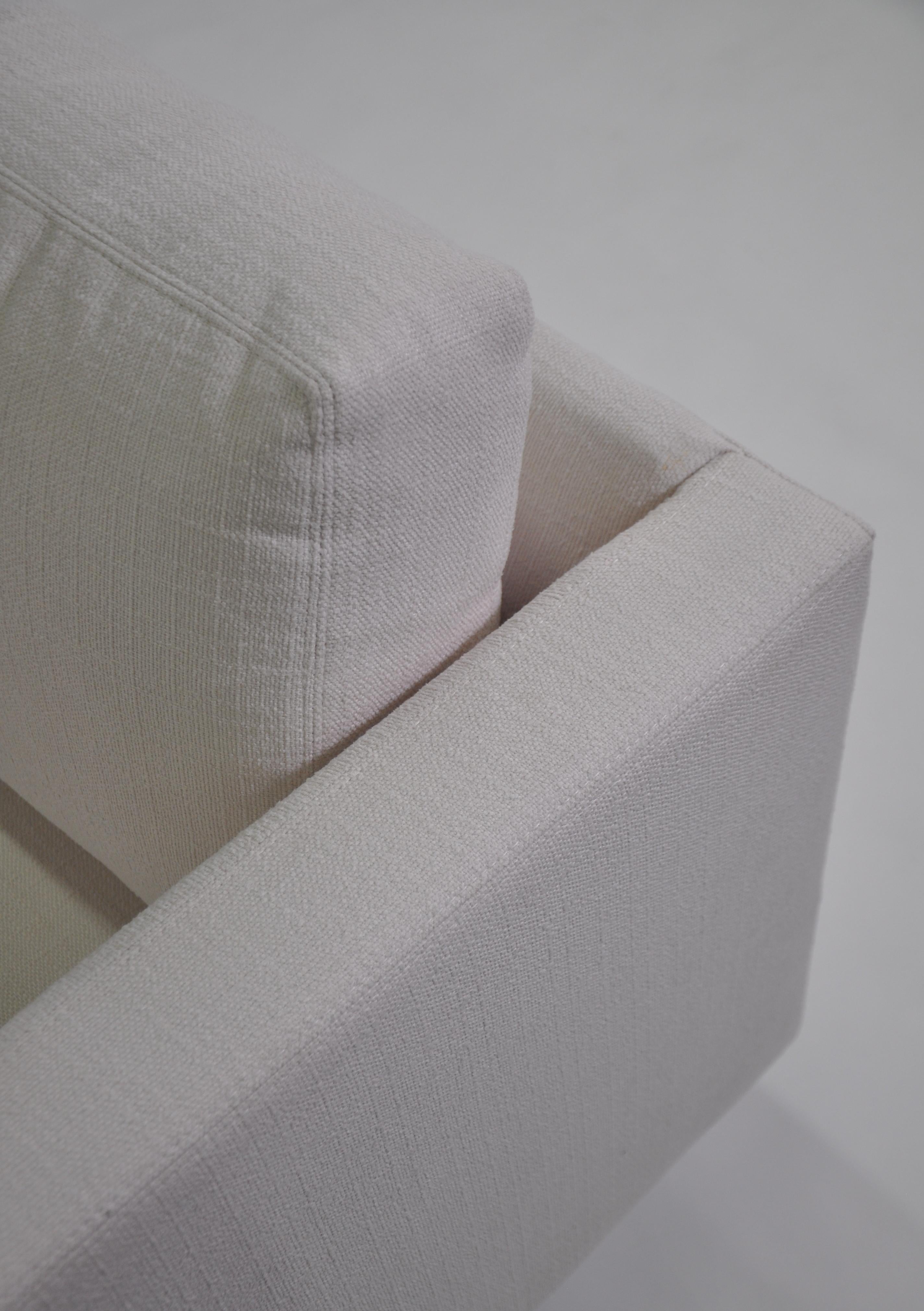 Milo Baughman White Sofa, Thayer Coggin 855 Design Classic 2