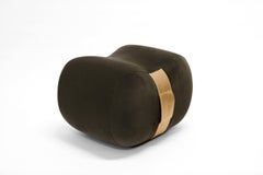 Milo Bean Ottoman, Earth / Umber Velvet