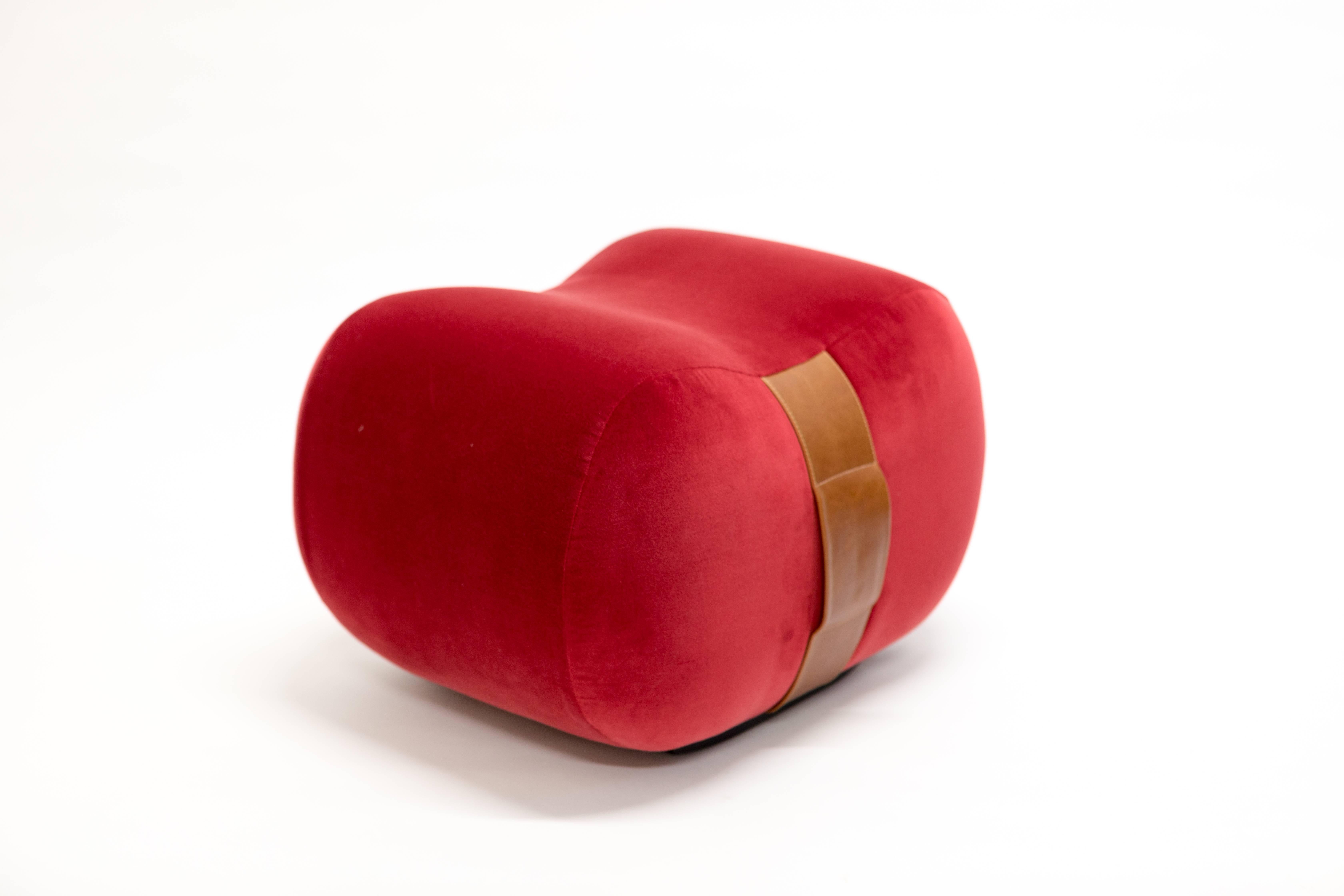 Moderne Pouf bouleau Milo en vente