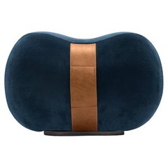 Otomana Milo Bean, Terciopelo Océano/Chesterfield