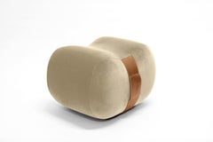 Milo Bean Ottoman, Shell/Chesterfield Velvet