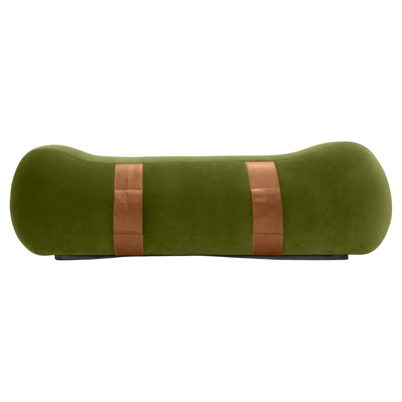 Milo Bench, Avocado/Chesterfield For Sale