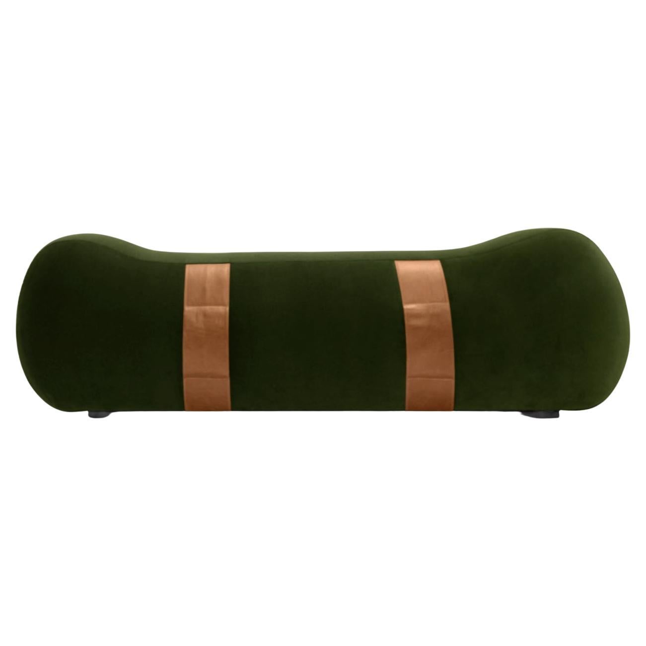 Milo Bench, Evergreen / Chesterfield For Sale
