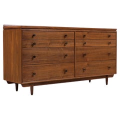 Vintage Milo Baughman Sculpted Walnut Dresser for Glenn of California 