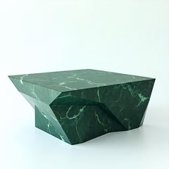 Milo - Marble Coffee Table with Faceted Sculptural Base by House of Jaipur