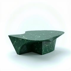 Milo - Green Marble Coffee Table with Architectural Art Deco by House of Jaipur