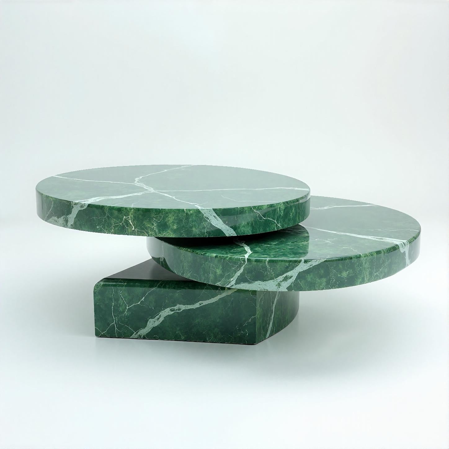 Milo - Mesa baja de mármol de inspiración de mediados de siglo by Artisanal en venta 1