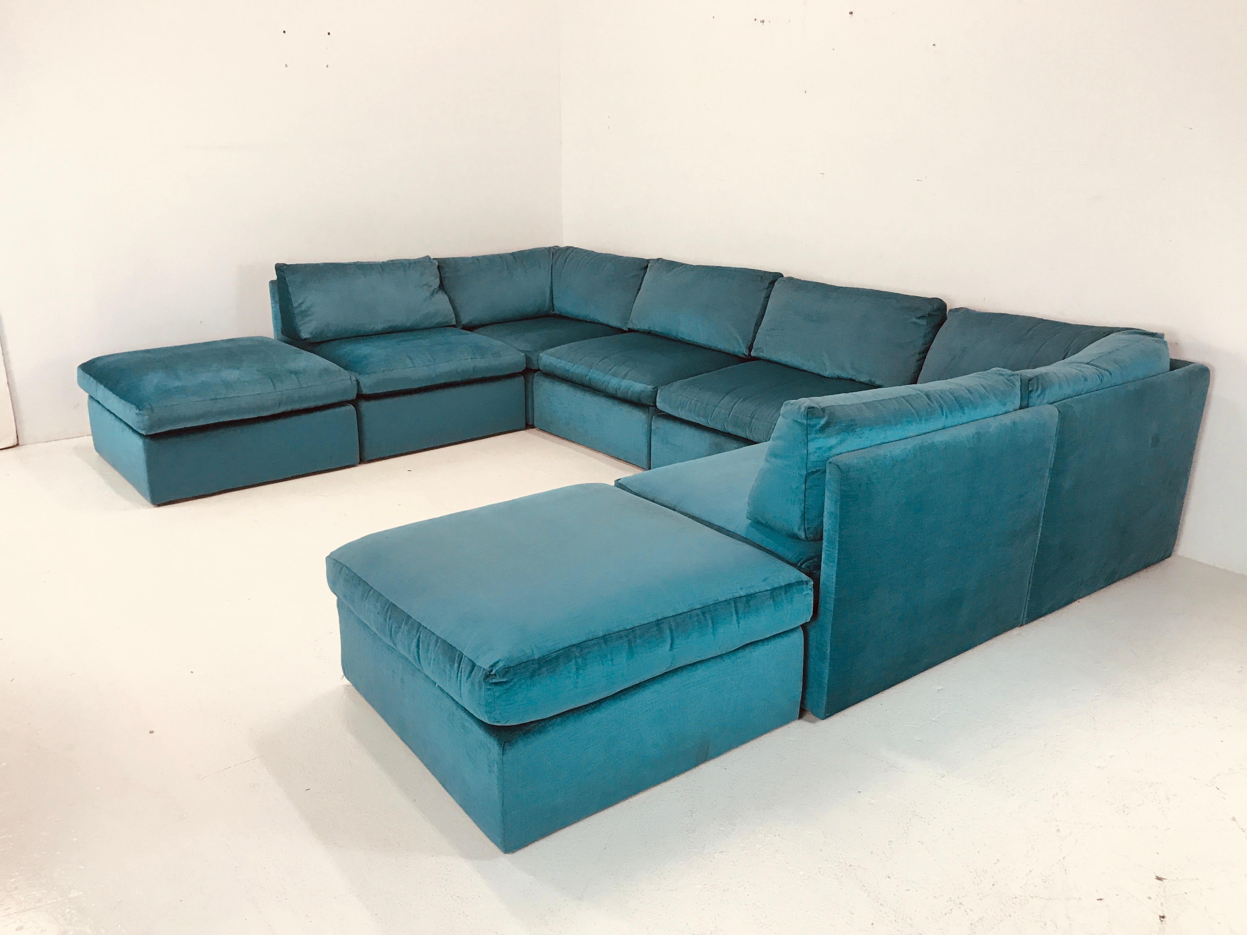 Mid-Century Modern Monumental Milo Baughman Modular Sofa