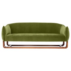 Milo Sofa, Avocado/Creme Brulee Velvet