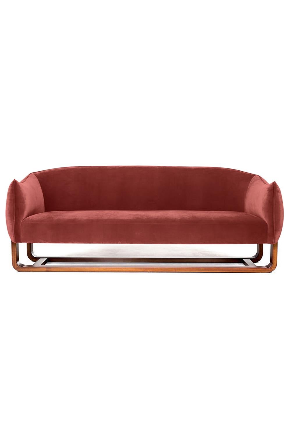 Designer Marie Burgos has expanded on the design concept for her acclaimed Milo lounge chair and created the newly introduced Milo sofa. She uses a molded wooden frame to support the luxuriously comfortable seating that is covered in any of a wide