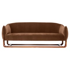 Milo Sofa, Terra Cotta / Creme Brulee Velvet