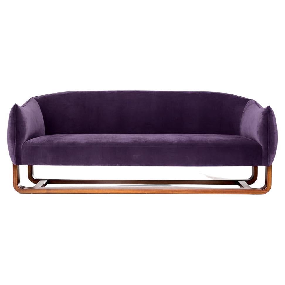 Milo Sofa, Violett/Chesterfield-Samt