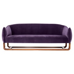 Milo Sofa, Violet/Umber Velvet