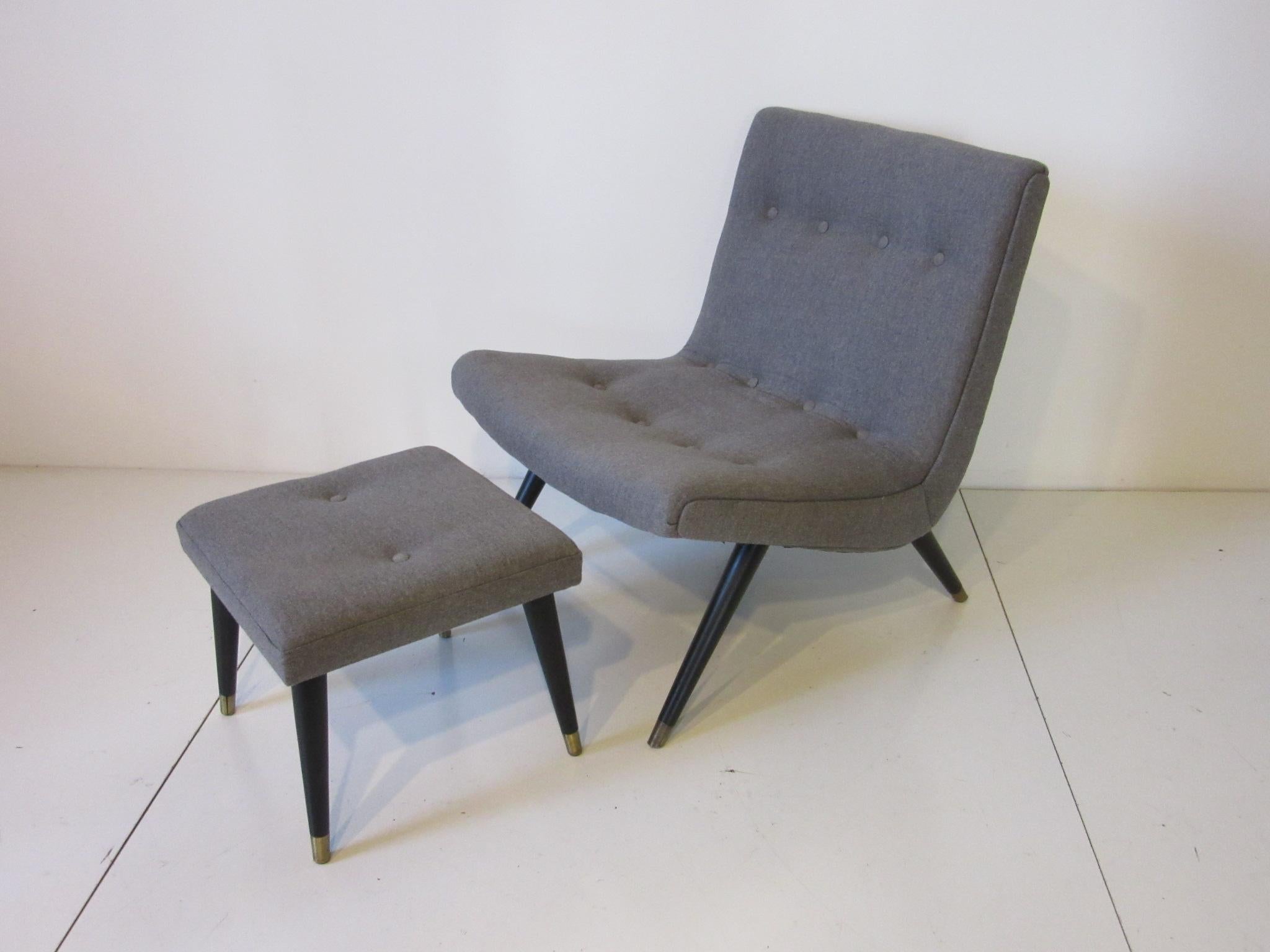 Milo Styled Scoop Lounge Chair and Ottoman 2