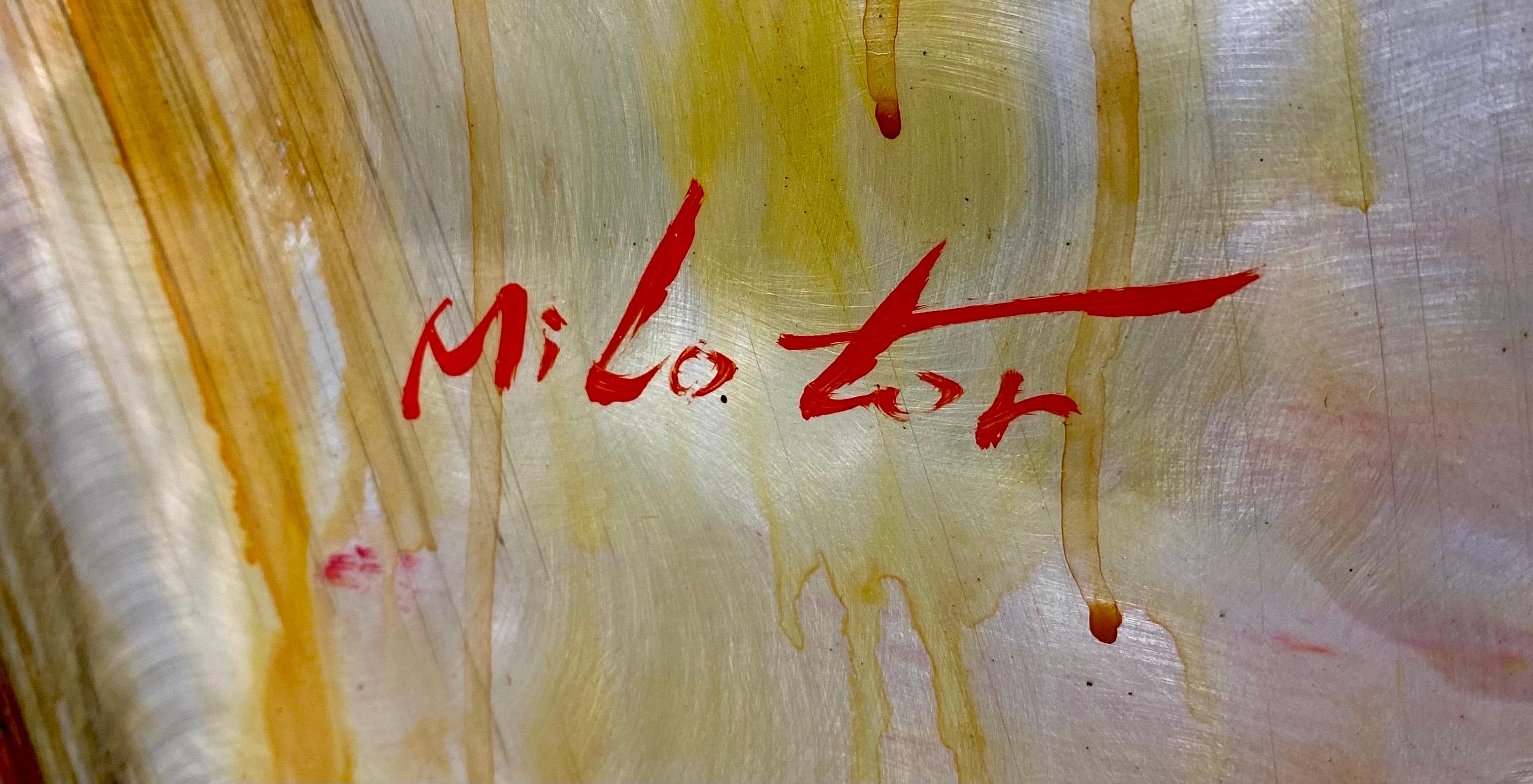 Abstract Wall Art by Milo Tor after Wilfred Lang , Acrylic on Aluminum, Signed For Sale 8