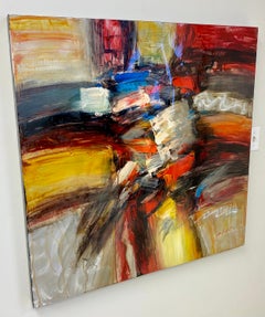 Abstract Wall Art by Milo Tor after Wilfred Lang , Acrylic on Aluminum, Signed