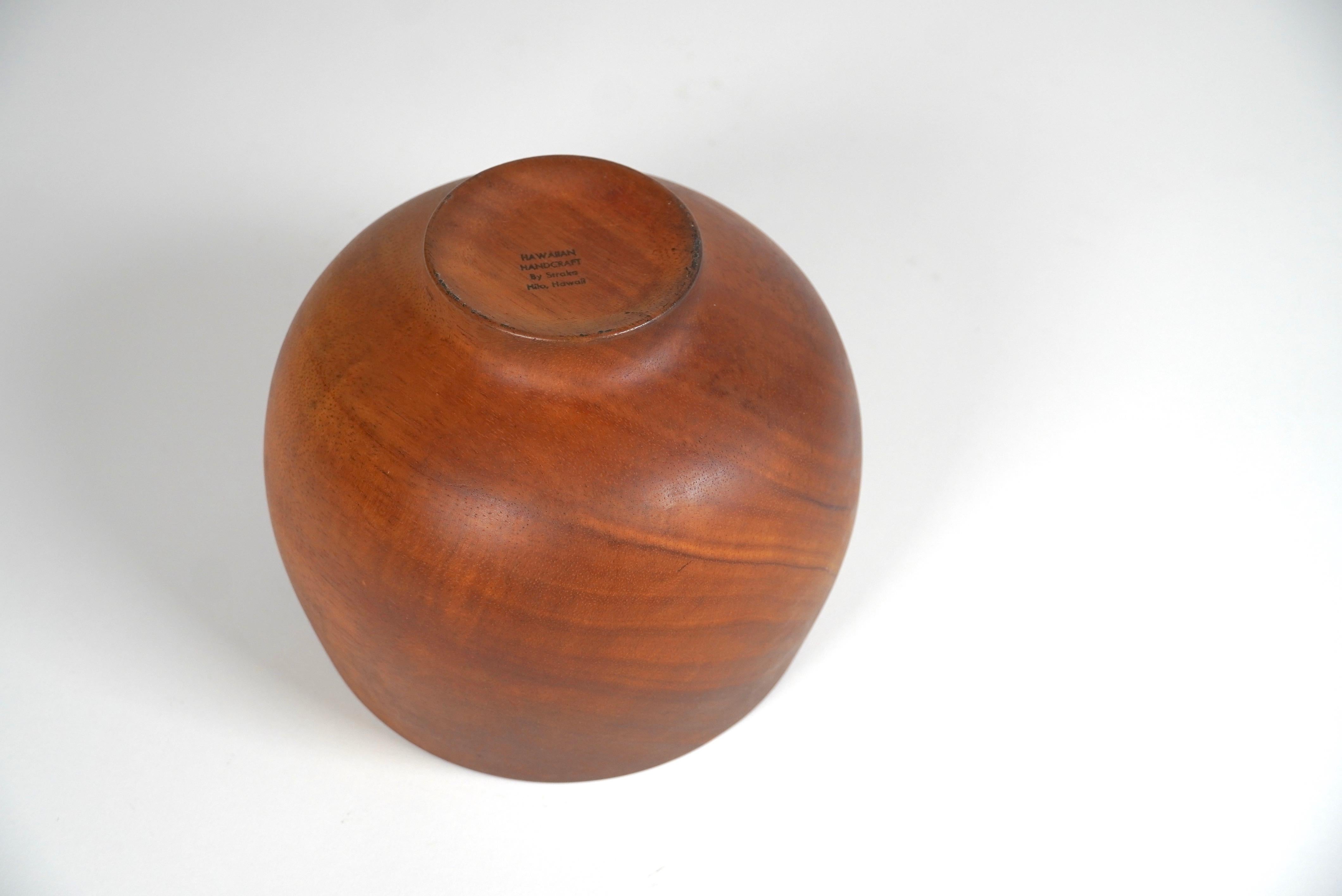 Tulipwood Milo Turned Bowl by Hawaiian Artist Jack Straka