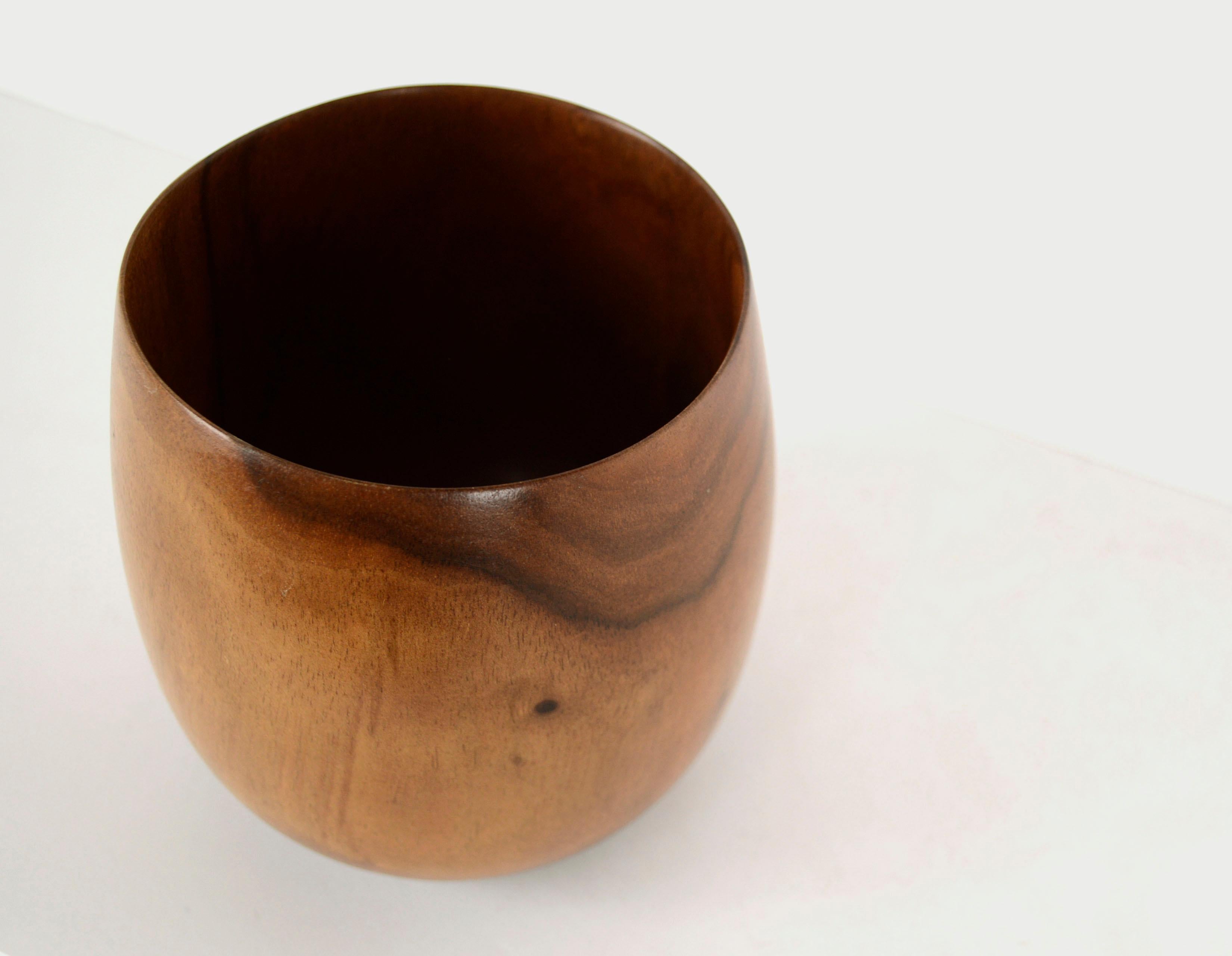 Woodwork Milo Wood Bowl, Hawaiian Hand Turned Wood Vessel by Joseph Mathieu For Sale