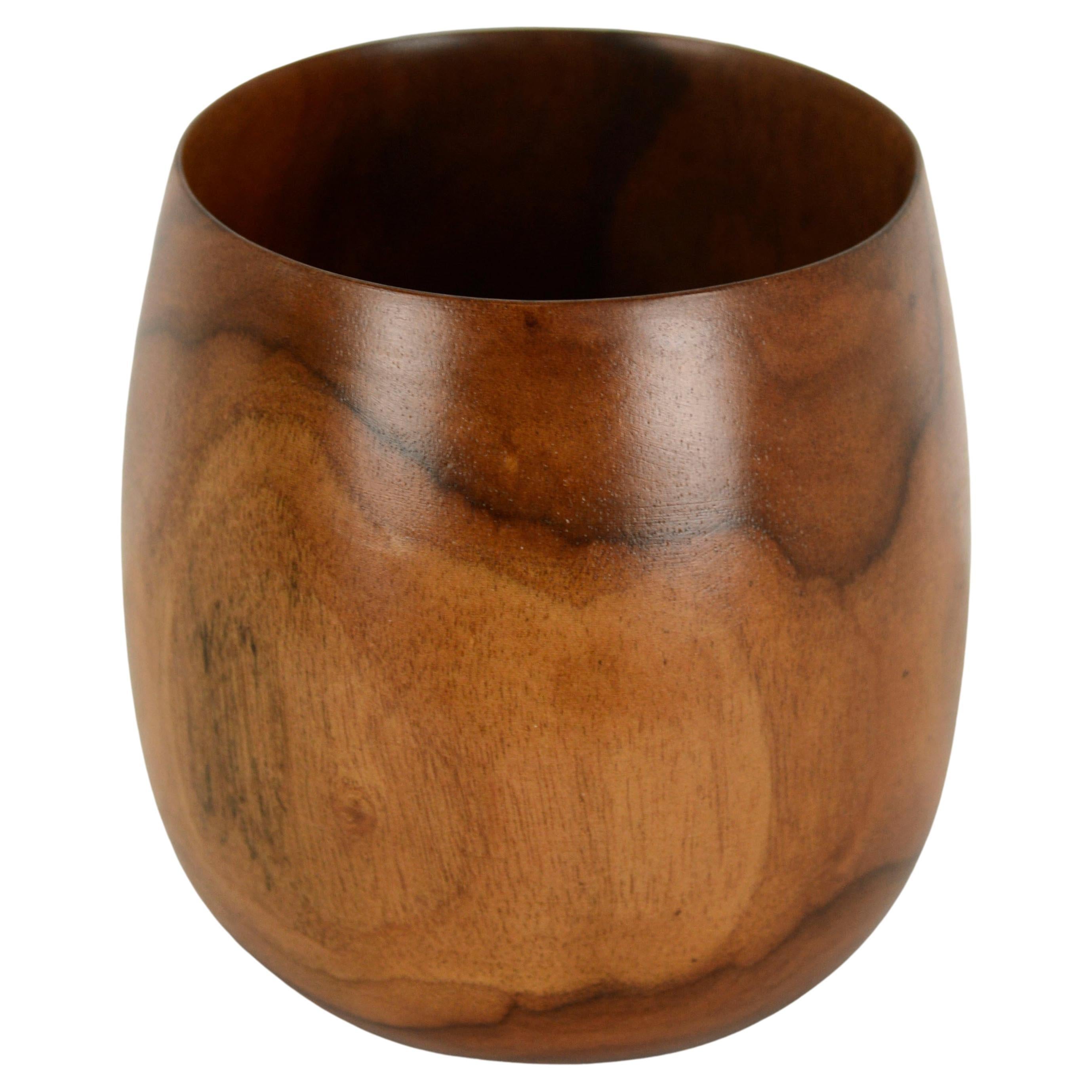 Milo Wood Bowl, Hawaiian Hand Turned Wood Vessel by Joseph Mathieu For Sale