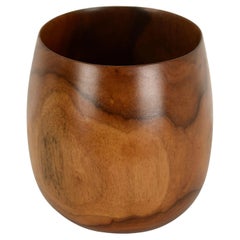 Retro Milo Wood Bowl, Hawaiian Hand Turned Wood Vessel by Joseph Mathieu