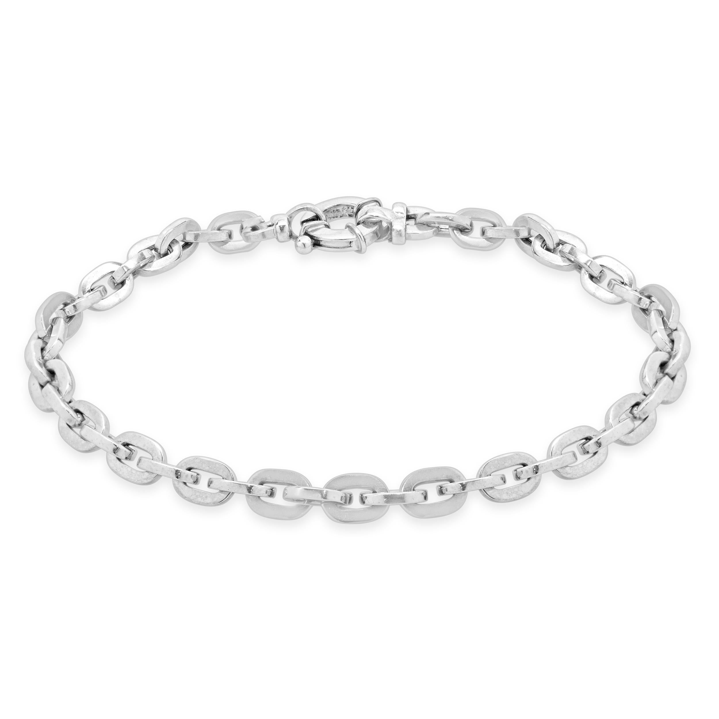 Designer: Milor
Material: 14K white gold
Dimensions: bracelet will fit up to a 8-inch wrist
Weight: 9.97 grams
