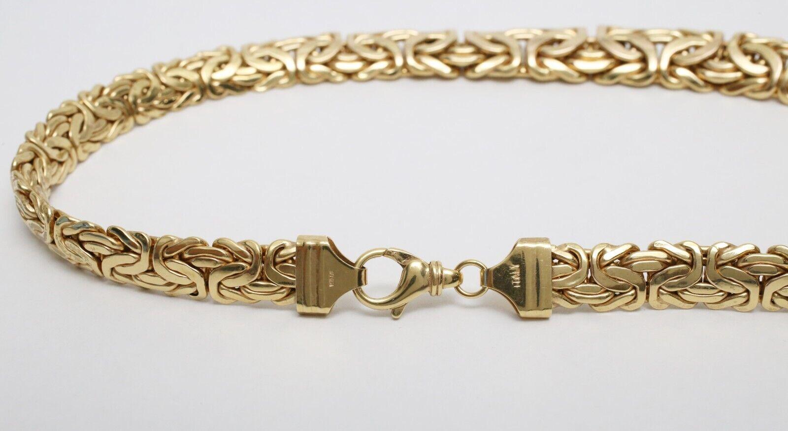 Milor 14k Yellow Gold Byzantine Necklace, 17 inches - 36.0g For Sale 1
