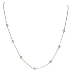 Collana Milor Bead Station 17 1/4" - Oro giallo 14k Catena Rolo Italia