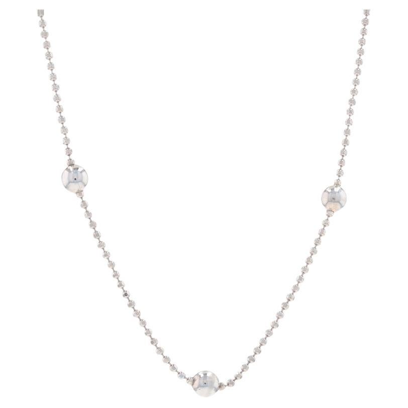Milor Collier station en perles taillées en diamants 18" - argent sterling 925 Italie en vente