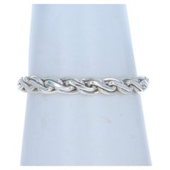 Bracciale a catena fantasia Milor 7 1/4" - Argento 925 intrecciato Italia