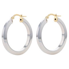 Boucles d'oreilles Milor - Or jaune et argent 14k Italie percé