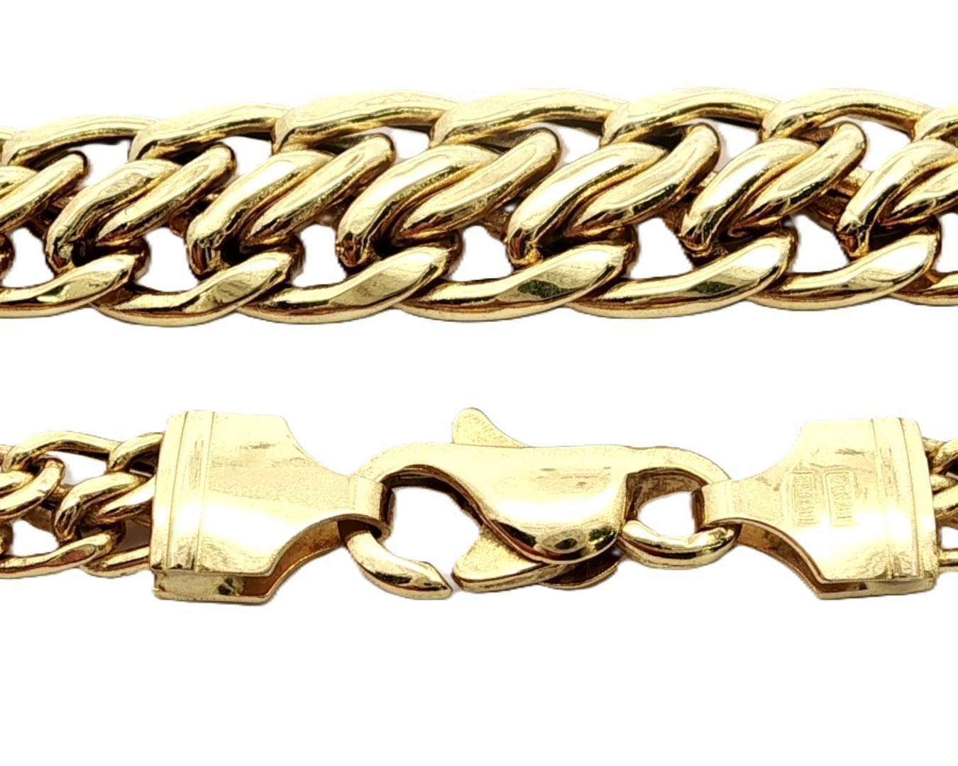 Collana Milor in oro giallo 18 ct. con catene ad incastro graduate A Link In condizioni buone in vendita a Montclair, NJ
